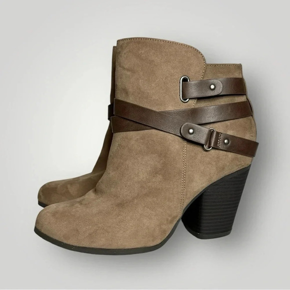 Torrid | Strappy Bootie Microfiber Inside Zippers 3.5” Block Heel - Picture 3 of 7